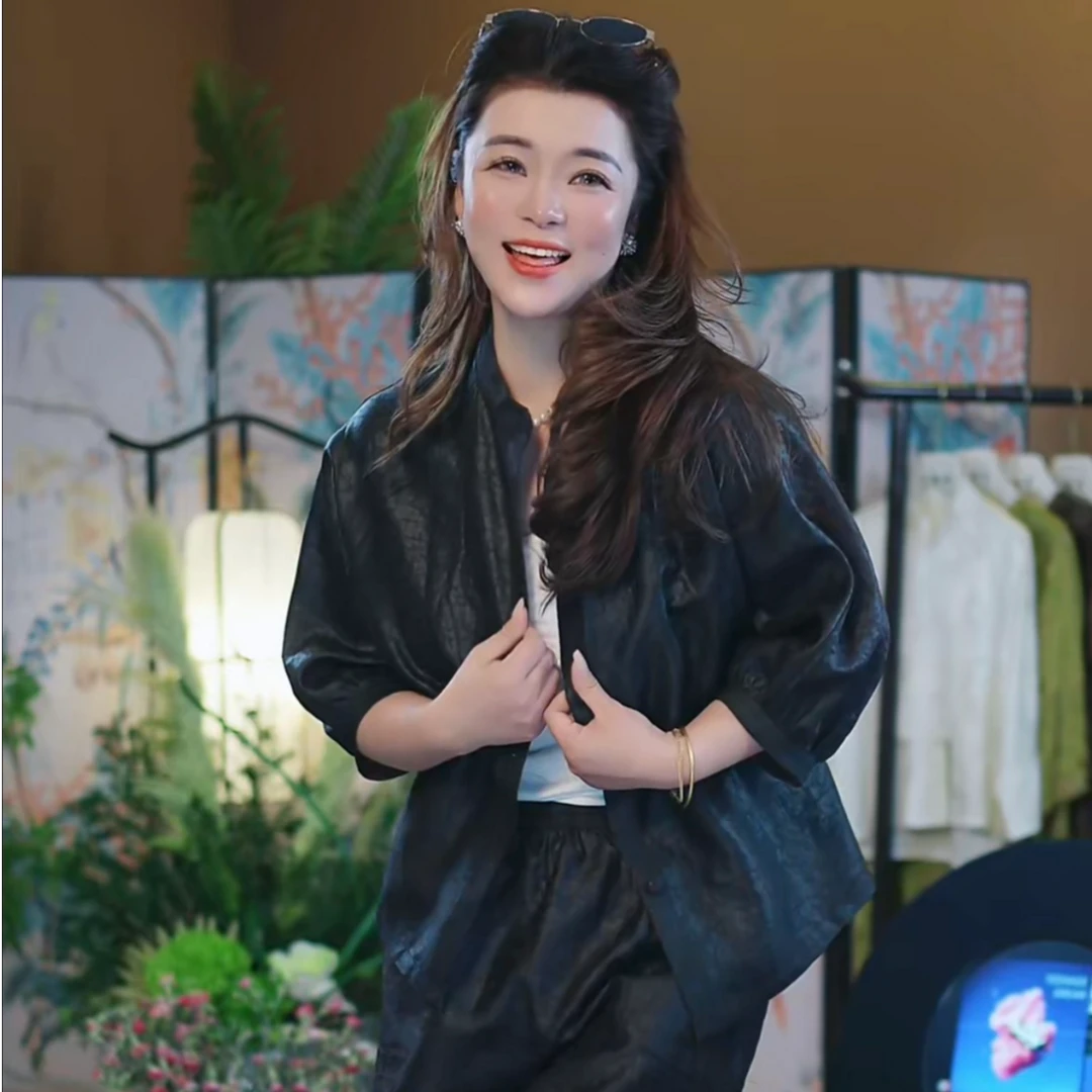 【杯子家“老龟”开衫】桑蚕丝香云纱老料高贵大气上衣