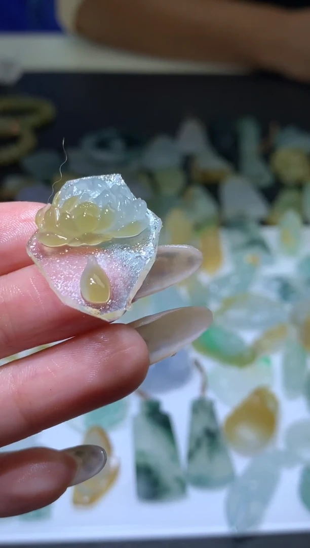 未镶嵌定制翡翠毛货  25-19.6-5.8