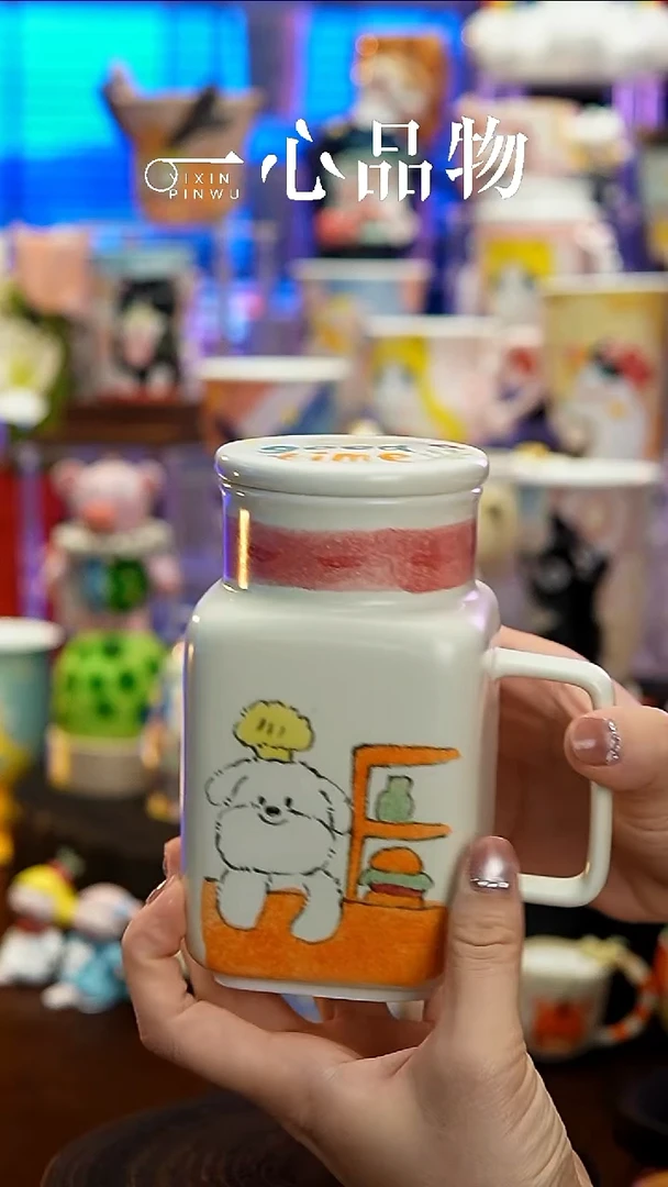 杯子瓷S174景德镇手工手绘杯子摆件