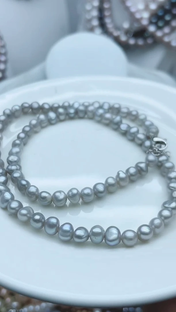 【闪购商品】淡水珍珠颈饰钛钢1