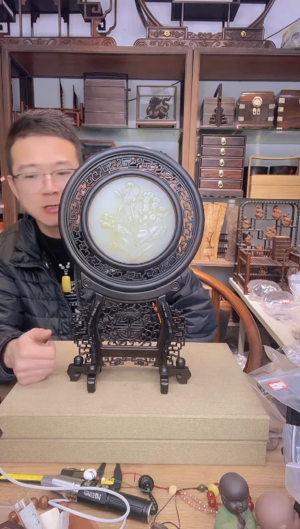 【闪购商品】乌木类书架091紫光檀圆台屏  库存