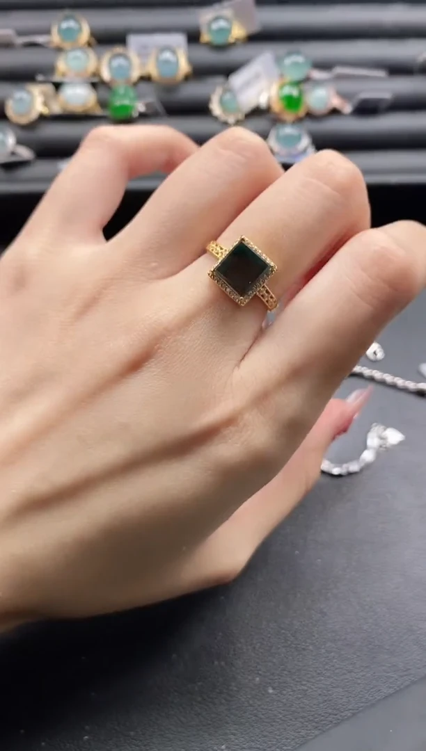 【闪购商品】翡翠戒指银S925镶嵌1111