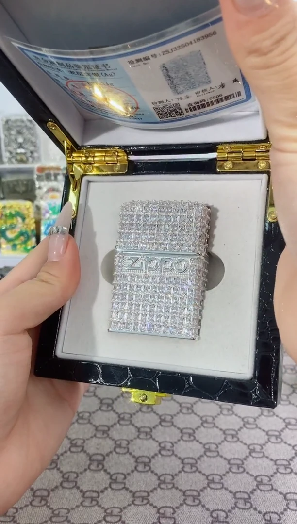 镜面ZIPPO满钻星辰只带油