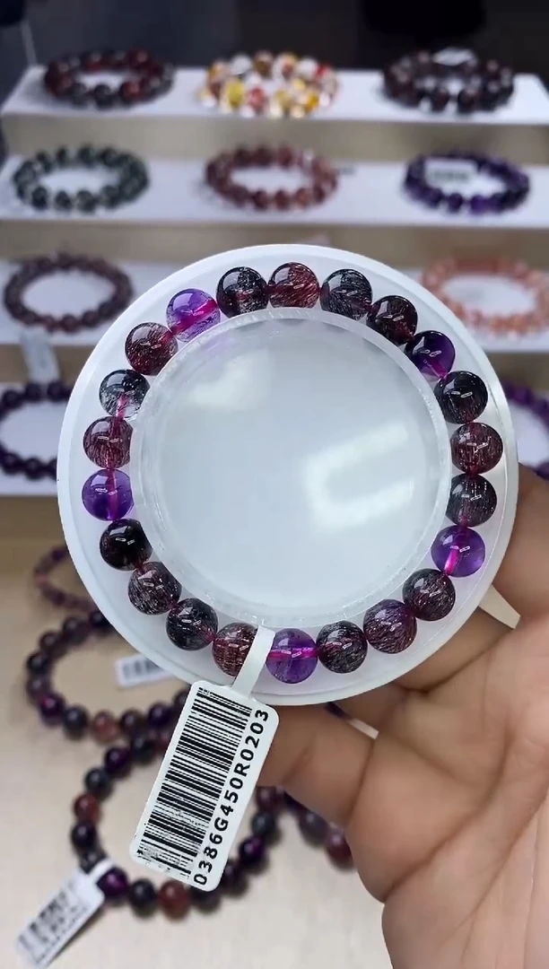 【闪购商品】水晶手链未镶嵌黑加仑超七单圈8m+