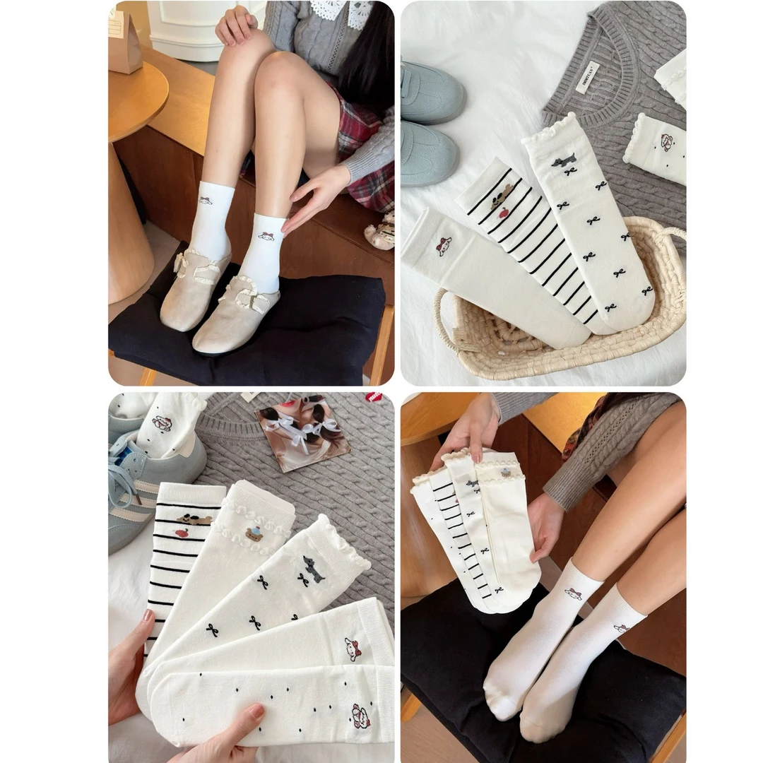 芬芬纯棉无骨堆堆袜 预