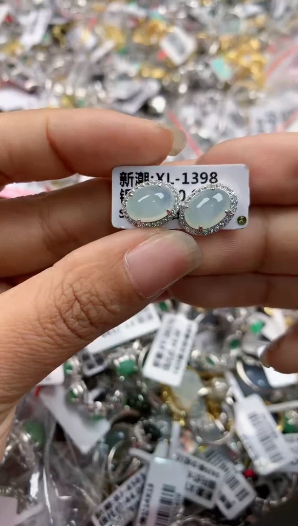 银S925镶嵌戒指翡翠131313---3