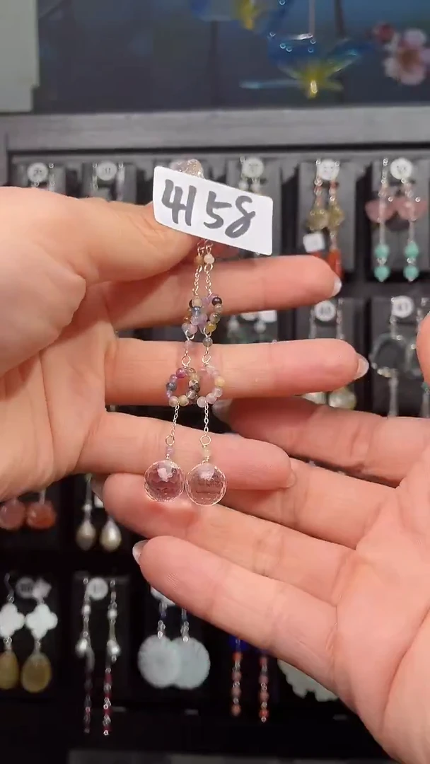 银S925镶嵌耳饰紫晶喜欢拍