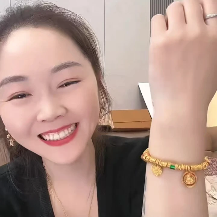 合金手链 【叶子服饰】叶姐自留金色手工盘缠手链25003