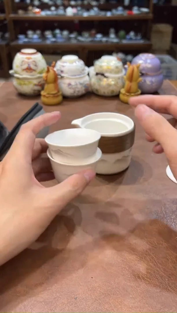 真的很便宜会开片的旅行茶具