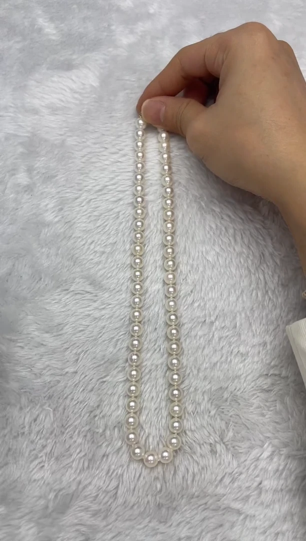 项链银S925镶嵌海水珍珠AK7.5-8mm