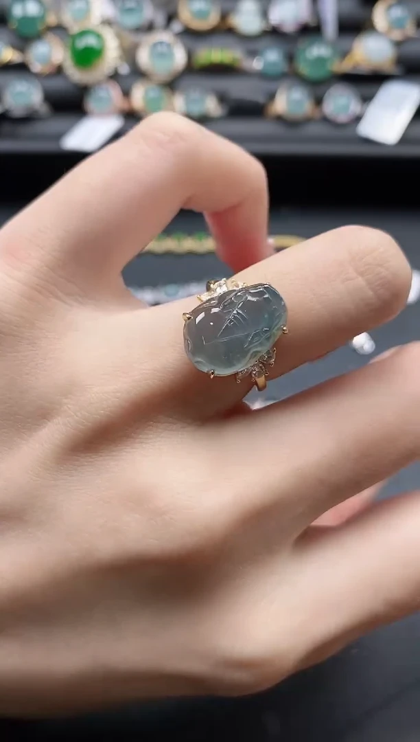 【闪购商品】翡翠戒指银S925镶嵌1111