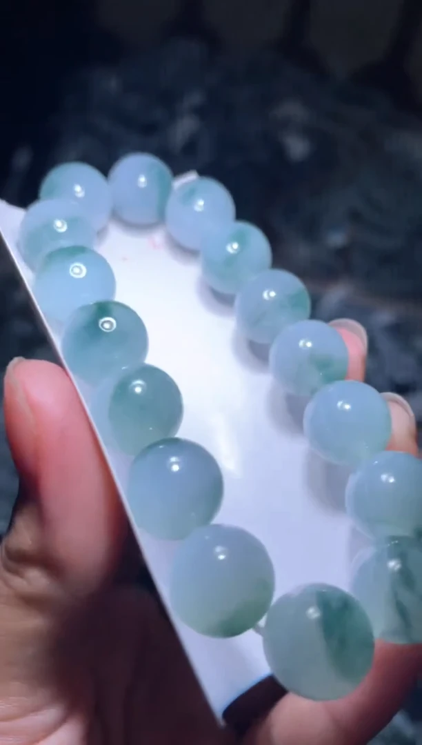 未镶嵌定制翡翠天然缅甸翡翠手串59