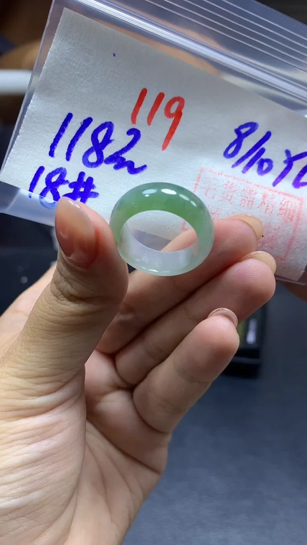 未镶嵌定制翡翠戒圈#118元-毛货需精细抛光119