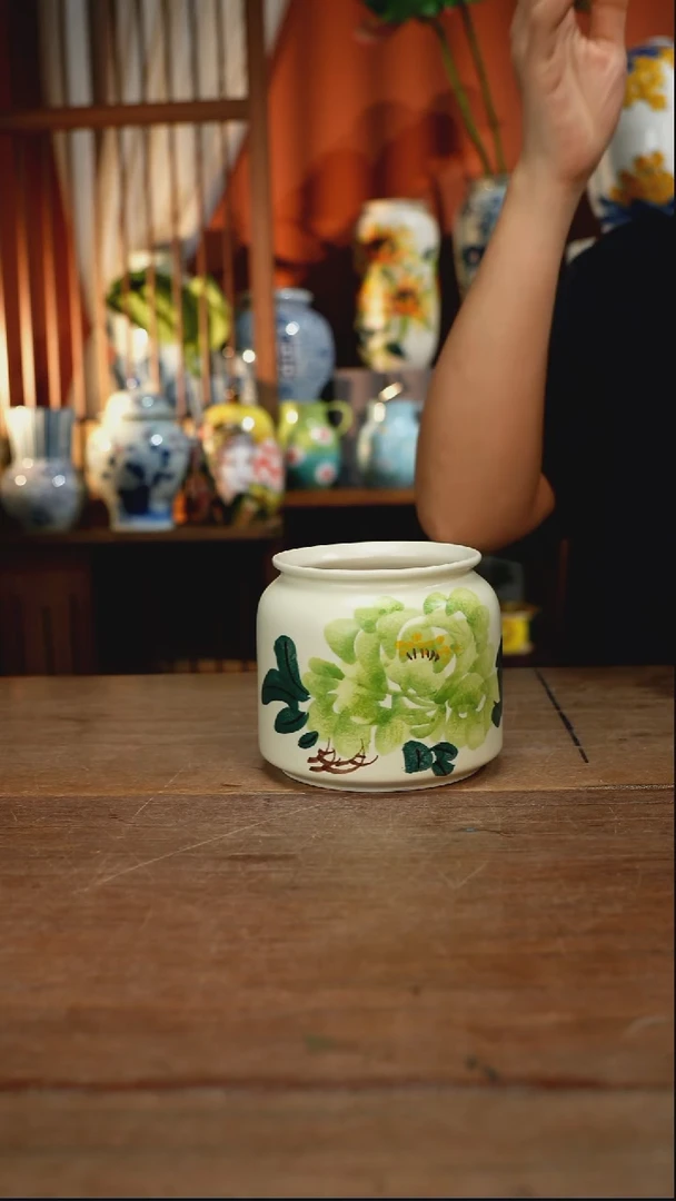 瓷片【简家甄选】景德镇设计师釉下手绘陶瓷餐具