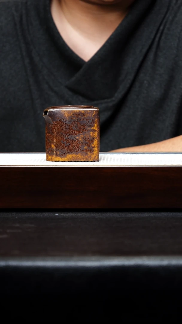 茶壶紫砂宜兴紫砂 阳羡四方 龙骨金砂 蒋小东h329