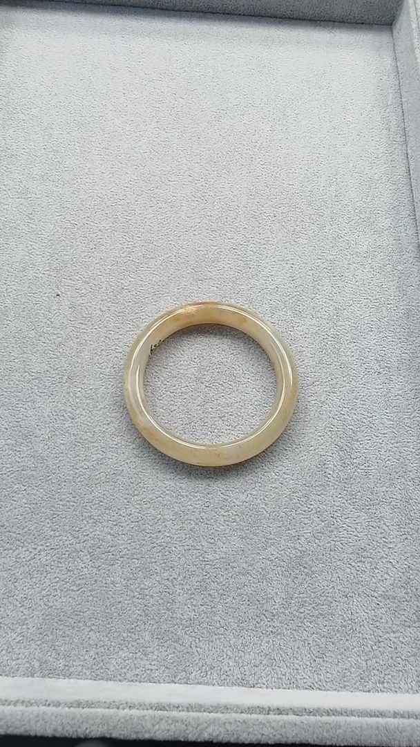 和田玉手镯未镶嵌45圈口53.8