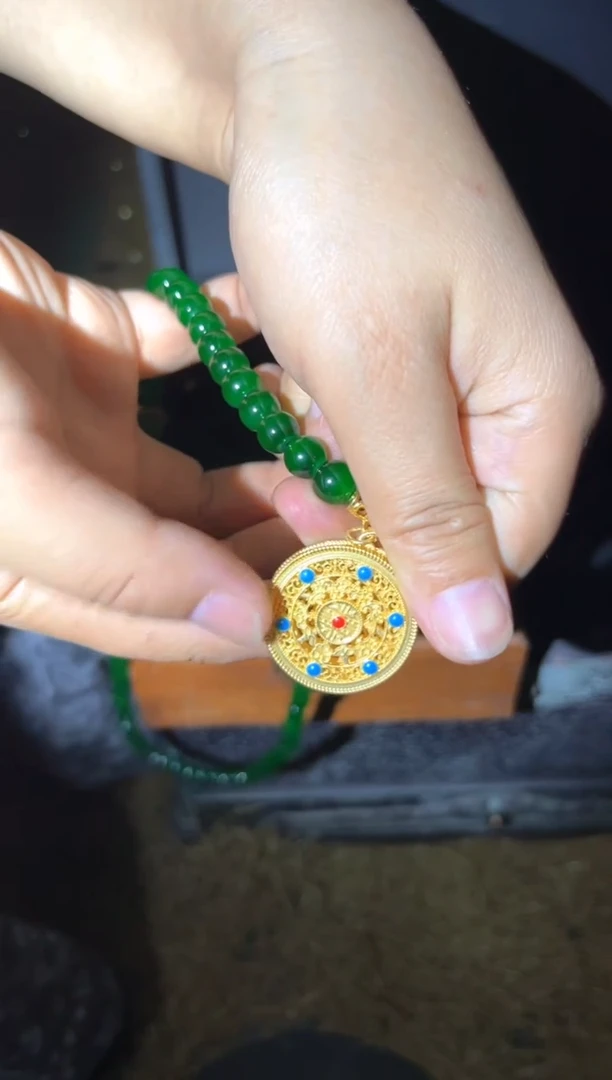 和田玉未镶嵌挂件罗盘项链2条