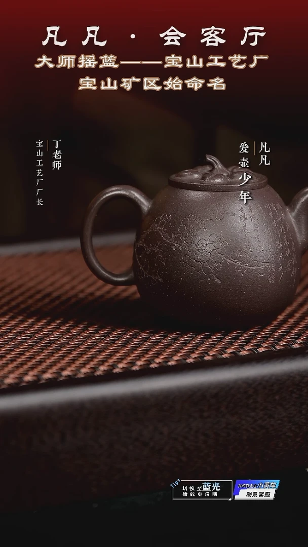 茶壶紫砂DL76 李倩 梅花茄瓜共生天青130cc