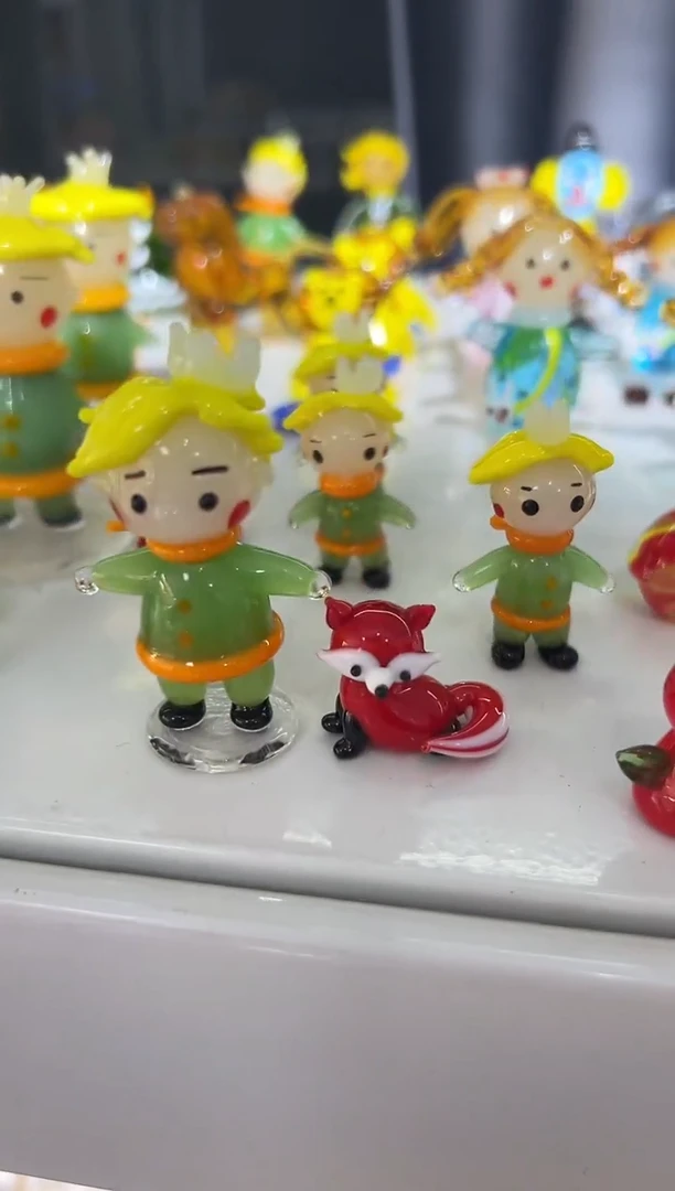 手工艺品琉璃筱**?摆件2件