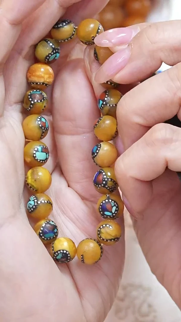 蜜蜡颈饰未镶嵌4783天然蜜蜡珠宝奇石云端妖孽全部保真