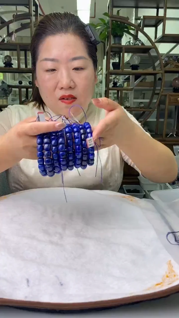 青金石未镶嵌手串青金石桶珠11.5mD598多样性发其一