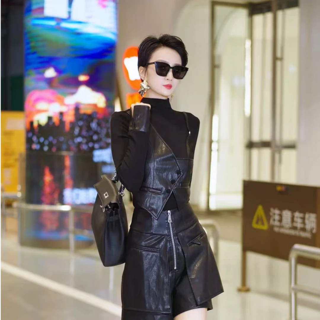 （萱萱推荐）修身显瘦气质拼接假两件上衣