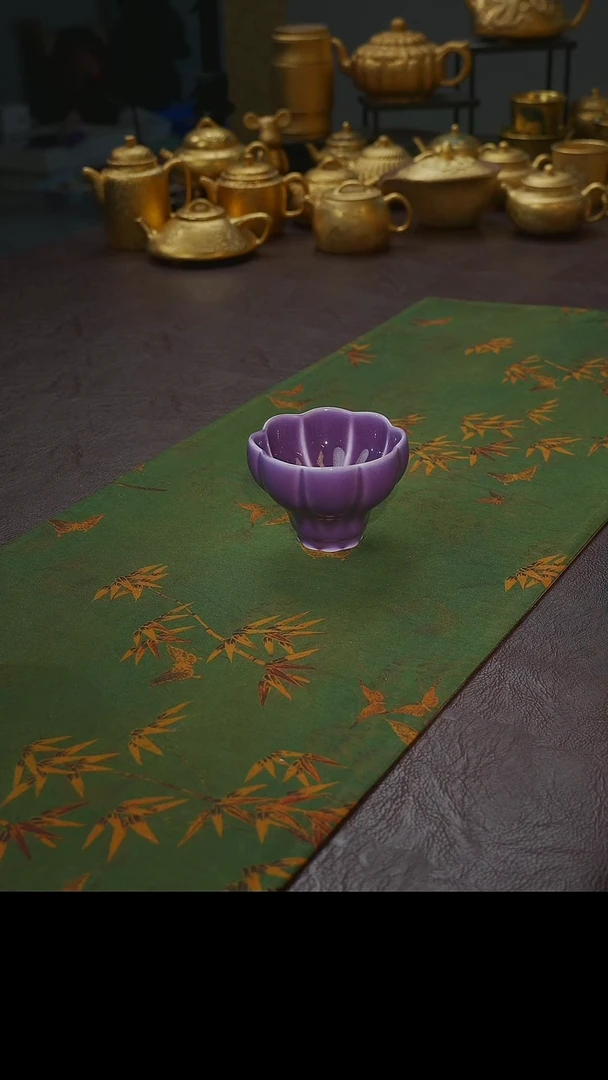 茶杯紫砂【宜景窑紫罗兰系列】曼陀罗