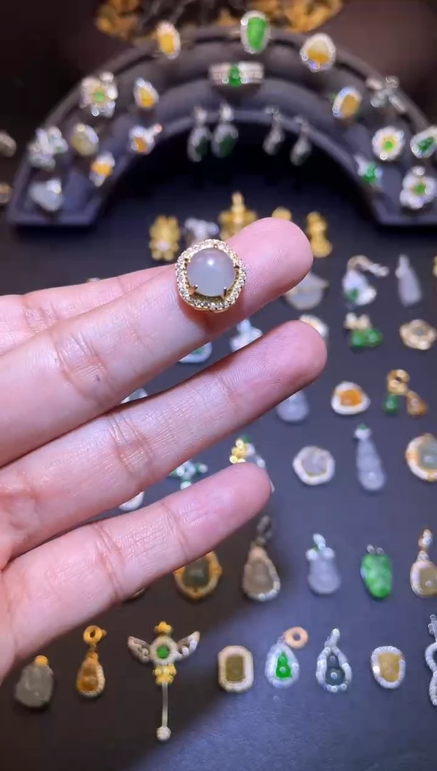 吊坠(不含链)银S925镶嵌翡翠1