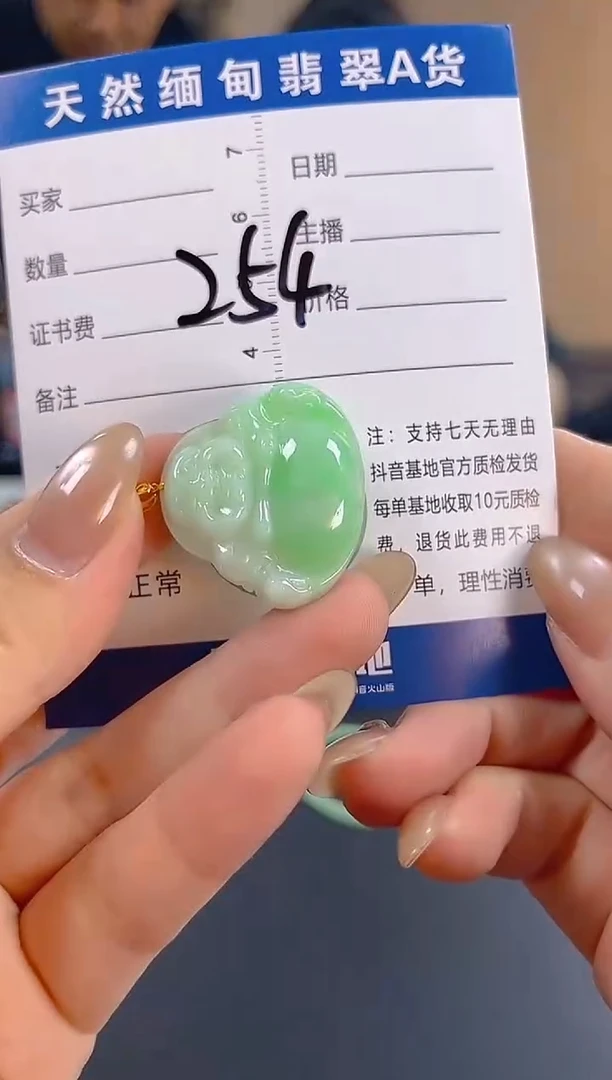 颈饰18K金镶嵌翡翠纯天然缅甸翡翠A货