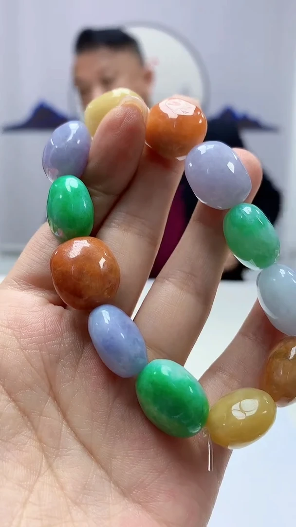 【闪购商品】定制翡翠未镶嵌4969ms-毛货292手串