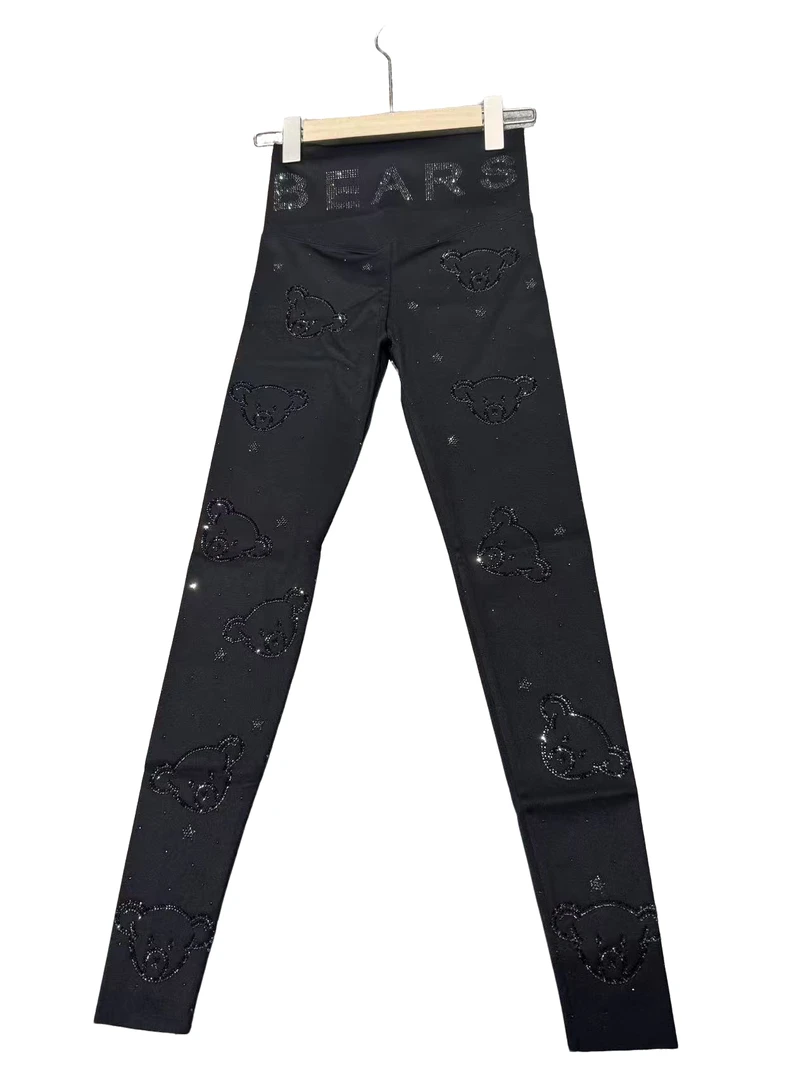 小熊芭比裤-高腰穿无痕2024新款时尚强压瘦腿无痕收腹黑色打底裤6