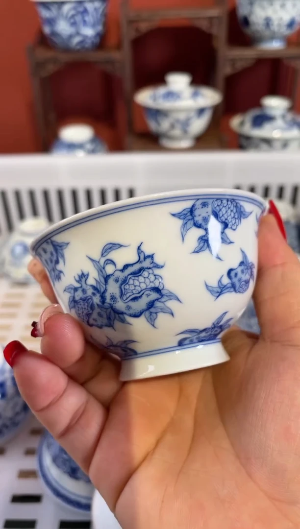 瓷片景德镇手工手绘陶瓷微瑕E752