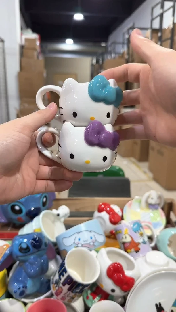 瓷片kkkt 一口杯 蓝色加紫色