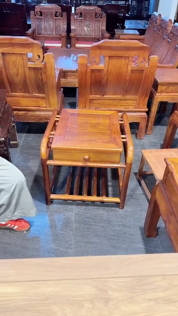 花梨木类成套家具国标红木刺猬紫檀边几