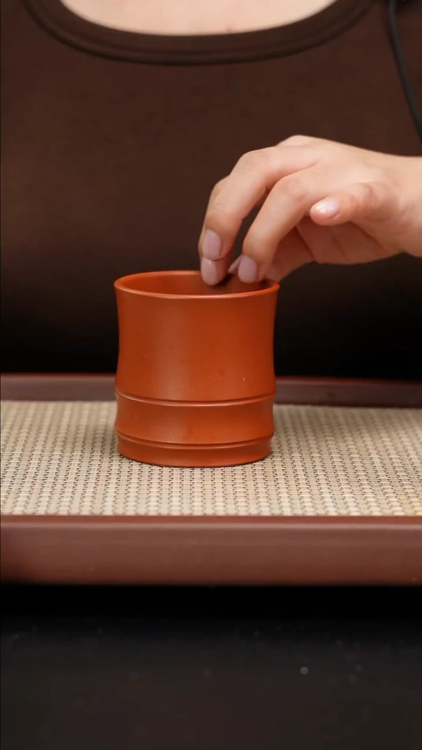 【闪购商品】紫砂茶壶黄龙山朱泥竹节杯