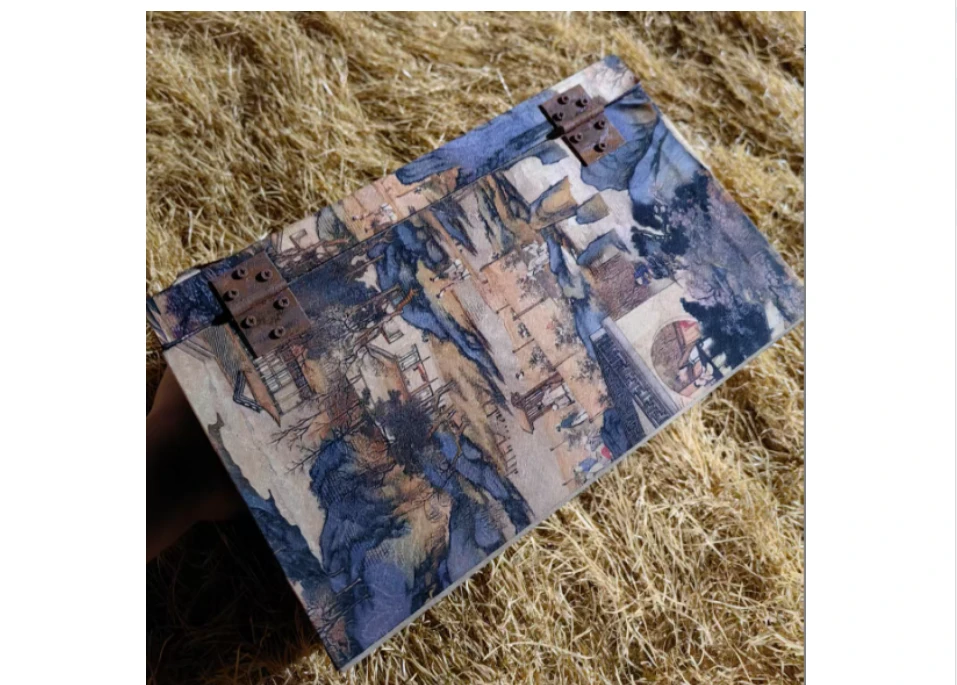 1个小花色山水和子摆件链接