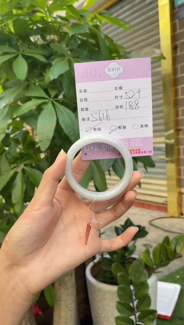 未镶嵌手镯翡翠G 52正圈 5616