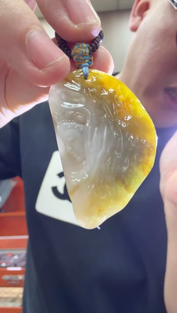 未镶嵌挂件翡翠A货翡翠孤品国雕谢林工