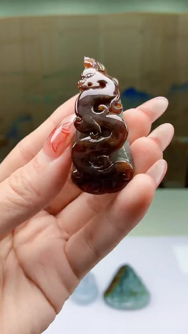 【闪购商品】定制翡翠未镶嵌4902ty-毛货挂件67