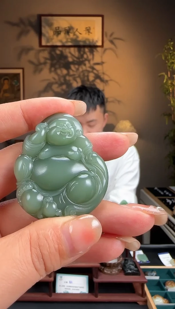 未镶嵌和田玉挂件吊坠b21弥勒