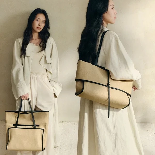 轻折托特包女2025新款大容量通勤单肩包休闲轻便手提包帆布腋下包