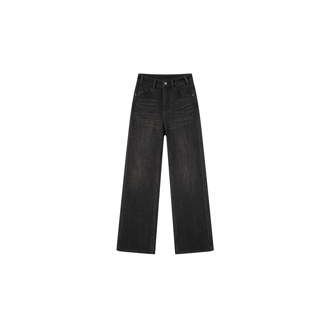 2802.2808 四面弹力质感黑灰-原版系列-窄版直筒裤百搭