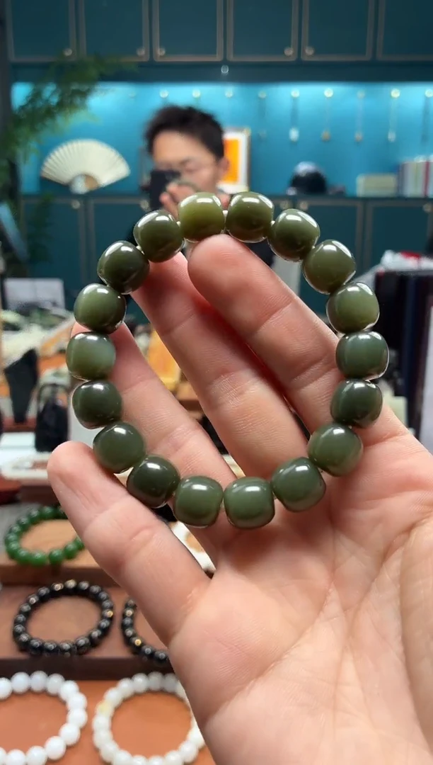 未镶嵌手串和田玉沙枣11*12