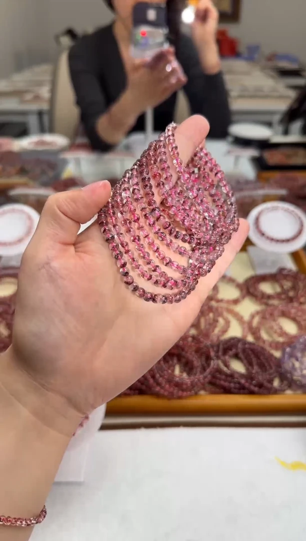 未镶嵌手串水晶聚宝盆金草莓 多样性发一