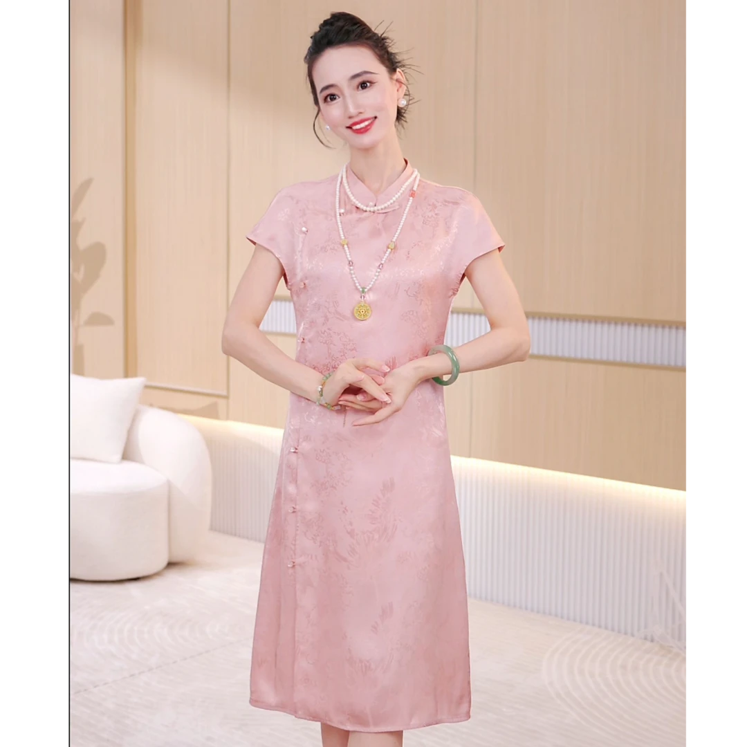 【 SQ豆蔻年华】夏季冰凉感夏季新中式旗袍裙女装JX0091