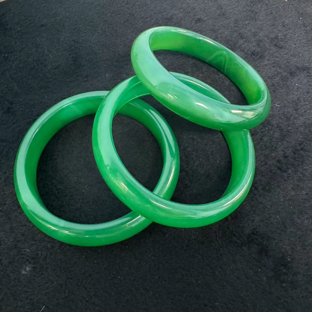 【刘少文】龙种芙蓉绿玛瑙手镯-MZ-F113-多样性只发一件