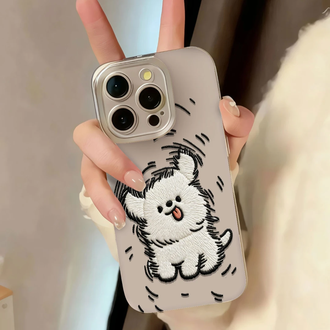 甩头小狗情侣适用苹果iPhone17pro14小米17promax华为p80手机壳xr