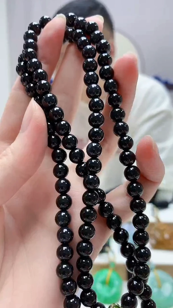未镶嵌定制翡翠4898zm-毛货珠链172