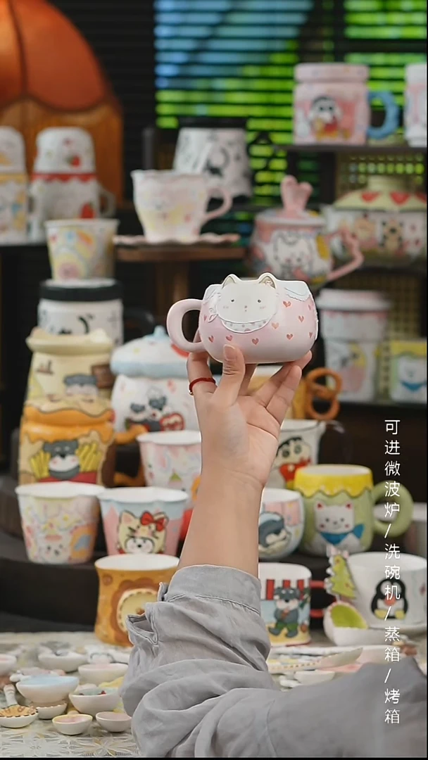 杯子立体釉猫咪咖啡杯