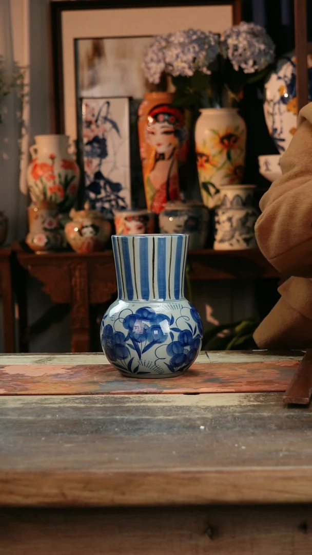 【闪购商品】瓷片景德镇纯手工釉下彩精品花瓶